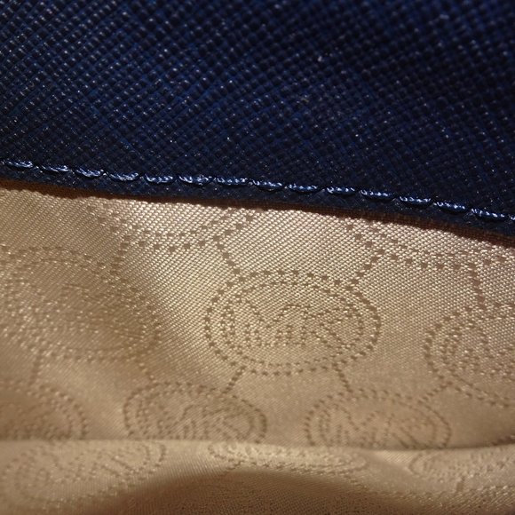 Michael Kors Navy Leather Zip Around Wallet - Picture 8 of 8